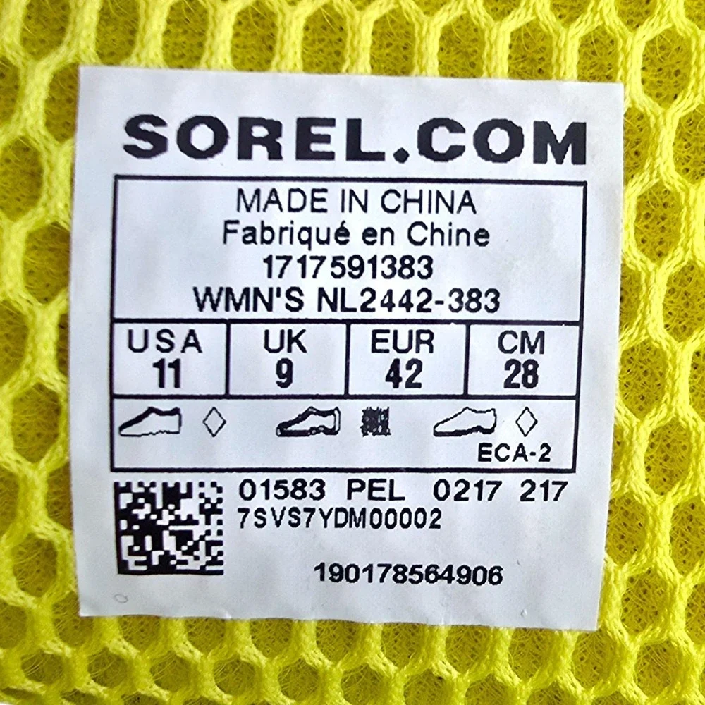 Sorel Joan Rain Wedge Boots Nori Green Olive Size 11 NL2442-383 Rare Excellent